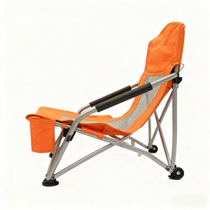 Chaise de <span class=keywords><strong>plage</strong></span> d'extérieur - Pliable et légère <span class=keywords><strong>avec</strong></span> dossier réglable pour la <span class=keywords><strong>plage</strong></span>, la <span class=keywords><strong>piscine</strong></span> et le camping - Product Image 4