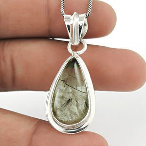 สินค้าขายดี925สเตอร์ลิงเงินธรรมชาติสีดำอัญมณีทรงหยดน้ำเครื่องประดับทำด้วยมือสไตล์โบโฮผู้ผลิตจำนวนมาก - Product Image 3