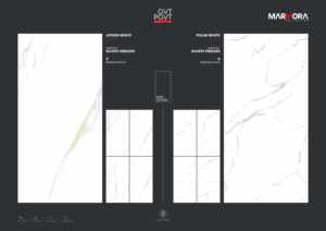 Dalles en porcelaine élégantes 600x1200, surface en marbre poli, adaptées aux halls d'hôtel et aux sols de luxe - Product Image 2