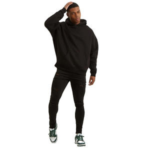 Best-seller Premium 100% Coton Sweat à capuche surdimensionné Nouveau Prix bas Qualité professionnelle Motif solide Impression de logo personnalisé Hiver - Product Image 3