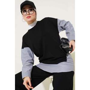 Ensemble de 2 pièces Loysha, chemise ornée, noir - Product Image 1