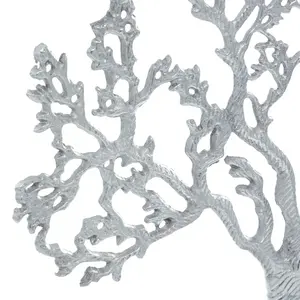 Sculpture d'arbre déco en aluminium argent ou déco en aluminium Sculpture décorative d'arbre en métal Décoration d'intérieur sculpture polie moderne - Product Image 4
