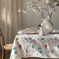 Nappe Moderne Personnalisable en Coton Tissé Indien 100% |   Housse de table de mariage imperméable et écologique