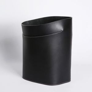 Boîte à mouchoirs en cuir moderne avec design cousu de haute qualité et forme minimaliste pour un style de chambre de luxe - Product Image 2