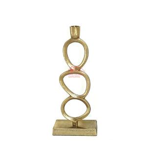 เชิงเทียนโลหะอะลูมิเนียมดิบเคลือบทอง ของตกแต่งบนโต๊ะ ของตกแต่งงานแต่งงาน จัดวางเทียน ขาตั้งเทียนโลหะ - Product Image 1