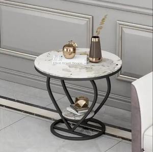 Mesa Auxiliar de Primera Calidad con Mármol Italiano, Mesa Auxiliar Moderna para el Hogar, Mesa de Metal de Primera Calidad, Personalizable - Product Image 2
