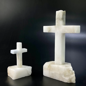 Croix en marbre ornement Art Home Desktop spécial vente chaude en gros Design moderne croix en marbre blanc - Product Image 4