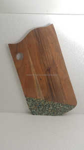 Planche à découper en bois de manguier personnalisé écologique de qualité supérieure couteau assaisonné inclus pour la cuisine coupe de la viande pour bloc de viande - Product Image 2