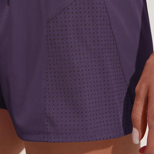 Pantalones cortos para correr activos 2 en 1 para mujer, ropa deportiva de verano personalizable, pantalones cortos de gimnasio de secado rápido con capa interna, fábrica al por mayor - Product Image 3