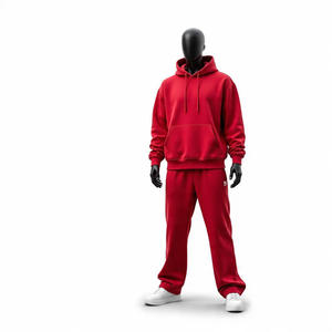 Conjunto Deportivo de Dos Piezas Personalizado al por Mayor, Chándal de Felpa de Algodón Liso, Pantalones Deportivos y Sudaderas con Capucha para Hombre, Conjuntos Deportivos 2025 - Product Image 4