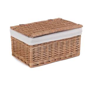 Panier de rangement en osier doublé de coton léger cuit à la vapeur Produit élégant et durable - Product Image 4