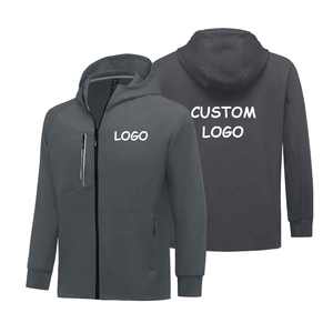 Chaqueta Softshell de Otoño para Hombre, para Correr al Aire Libre, con Franjas Reflectantes, Cintura Elástica y Capucha, Estilo Formal, Cortavientos - Product Image 1