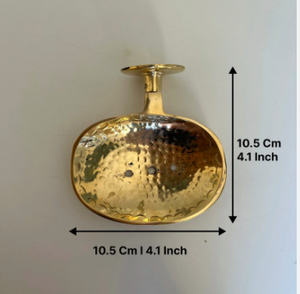 Wall Mounted Hammered gold brass dish - Product Image 2