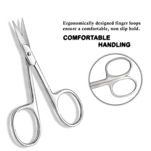 Ciseaux à cuticules professionnels en acier inoxydable pour manucure et soin des ongles, outil de beauté incurvé et tranchant, vente en gros OEM - Product Image 3