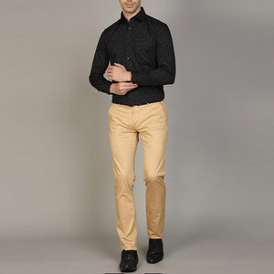 Pantalon chino pour homme, taille mi-haute, mode estivale, coupe slim, ajustable, léger, design personnalisé - Product Image 5