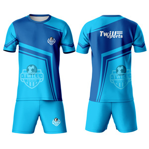 Conjunto de camiseta de fútbol de poliéster 100% personalizado OEM uniforme de fútbol de entrenamiento de equipo en blanco para hombres y niños con calcetines deportivos personalizados - Product Image 6