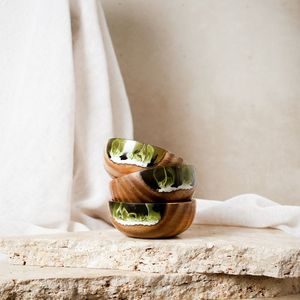 Cuenco de madera de resina natural Cuenco de madera de resina epoxi Cuenco de madera de resina hecho a mano - Product Image 1