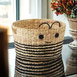 New Arrival Cute Owl Small Woven Storage <b>Basket</b> Low Price Wicker <b>Rattan</b> Seagrass for Kids Room and Living Room - Product Image 2
