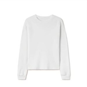 Unisex White Cotton Blended <b>Fleece</b> Sweatshirt Custom Oversized Pullover Crewneck Plain Streetwear Casual Warm Winter Jumper - Product Image 1