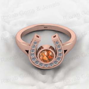 Anillo de eternidad fino de plata 925 más vendido para mujer estilo bohemio oro Vermeil Mohave esponja Coral cobre piedra preciosa buena suerte encanto - Product Image 2