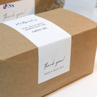 Autocollants rectangulaires de remerciement en gros, étiquettes en papier kraft pour sceller les boîtes cadeaux et les emballages
