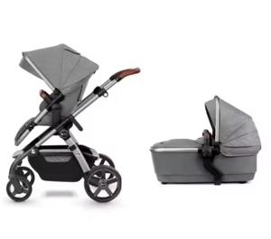 Poussette bébé de haute qualité, nouvelle vague, en acier inoxydable, pliable, capacité de charge de 20 kg, pour 0 à 6 ans, tissu en coton Oxford, caoutchouc - Product Image 2