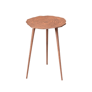 Meubles de maison en métal Table d'appoint trépied en fonte finition or rose en aluminium également disponible en laiton et autres finitions - Product Image 2