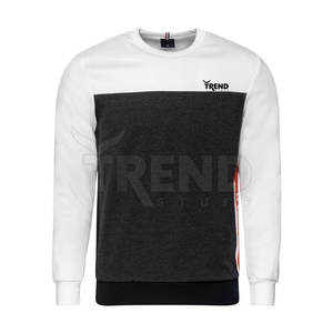 เสื้อสเวตเตอร์สวมหัวคอกลมของผู้ชายเสื้อลำลองน้ำหนักเบาสีทึบที่นิยมมากที่สุดสำหรับฤดูหนาวขายส่งตามสั่ง - Product Image 1