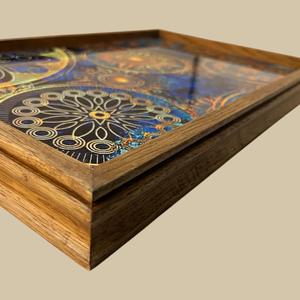 Bandeja de Servicio de Diseño con Recubrimiento de Esmalte de Madera MDF, Bandeja de Mesa de Alta Calidad para Hoteles y Restaurantes - Product Image 3