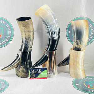 Corne à boire Viking authentique pour bière Corne polie de vache de boeuf de haute qualité pour boire Corne naturelle fabriquée logo personnalisé FWE - Product Image 6