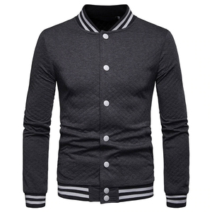 เสื้อแจ็คเก็ตวาร์ซิตี้ผู้ชาย Mono Riders สีแดง ผ้าฝ้ายผสมขนแกะ ระบายอากาศได้ดี กันลม สไตล์ลำลองแบบ Preppy ลายตัวอักษร - Product Image 1