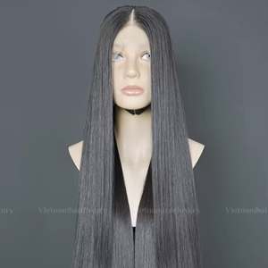 Perruque d'extension de cheveux humains vierges vietnamiens Remy pour femmes noires 100% os soyeux droit 30 pouces longueur de paquet trame unique - Product Image 1