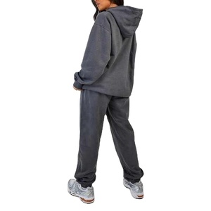 ชุดวอร์มผ้าฝ้ายสำหรับผู้หญิงชุดวิ่งแบบไม่มีกรดซักชุดครอปมีฮู้ดพร้อมเสื้อกล้าม2026 - Product Image 4