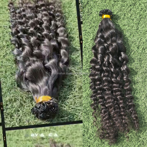 Extensiones de Cabello con Queratina de Punta Plana 5x8 mm, Cabello Humano 100% Virgen Remy con Cutícula Alineada, Mechones de Cabello Rizado - Product Image 3