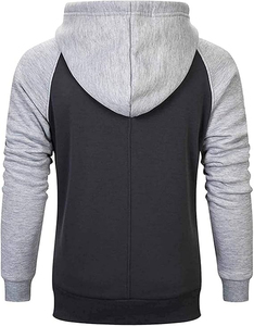 Sweats à capuche et sweat-shirts décontractés de couleur unie pour hommes coupe régulière conception de poche pull personnalisé 100% coton délavé à l'acide - Product Image 6