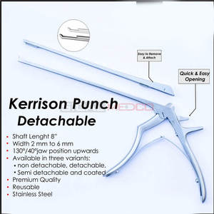 Manual más vendido Kerrison Rongeurs Acero inoxidable personalizado CE certificado ISO estándar de seguridad ortopédico de alta calidad - Product Image 5