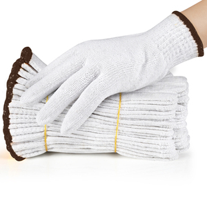 Gants de sécurité industriels de haute qualité, résistants, en tissu de coton doux, très populaires, gants d'inspection blancs pour la protection des mains et des bras - Product Image 6