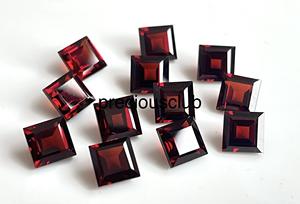 โกเมนธรรมชาติตัดสี่เหลี่ยม10มม.-หลวมโกเมนแดงคุณภาพสูงตัดสี่เหลี่ยม - Product Image 6