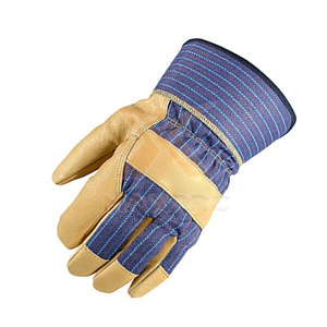 Good <b>Material</b> Customized Logo Fire <b>Proof</b> <b>Water</b> <b>Proof</b> Anti-Slip Leather Full Finger Safety Cuff Working Gloves - Product Image 2