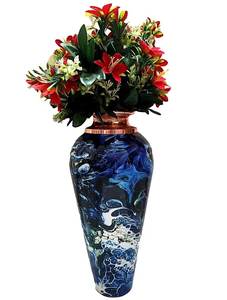 Wedding Decor Casted Decorative Aluminum <b>Vase</b> Modern Brass Plated Flower Urn <b>Vase</b> Handcrafted Metal <b>Table</b> Top Decorative <b>Vase</b> - Product Image 6