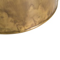 Tabouret latéral de luxe en aluminium au design unique avec finition en laiton vintage Console incrustée d'os pour meubles de salon et de chambre à coucher