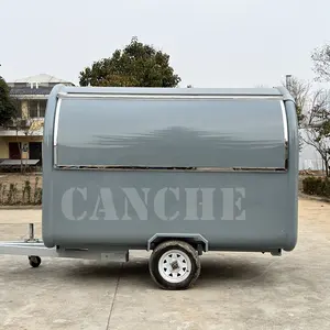 Nouvelle remorque de nourriture personnalisée boîte de 3 mètres camion de nourriture de rue remorque personnalisée burger van chariot de crème glacée