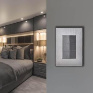 Placca con triplo interruttore, MXIUM-002, 2 pezzi, Switchx3, 125-250VAC, 10A, 50/60Hz, Argento/Oxford, Acciaio inossidabile/PC. - Product Image 6
