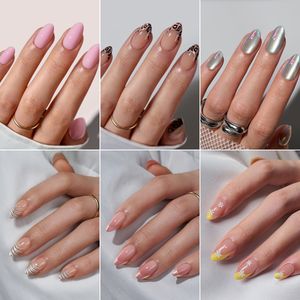 Herbruikbare Faux Ongles Nep Valse Nagels Met Lijm Groothandel Korte Zachte Gel 3d Luxe Design Handgemaakte Franse Pers Op Nagels En Gel - Product Image 3