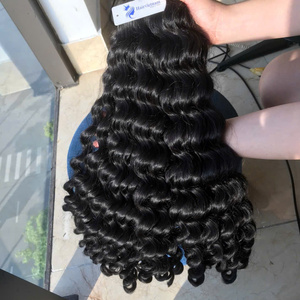 Cabello Humano Virgen Remy Vietnamita Natural Ondulado Profundo Tejido a Mano al por Mayor de Alta Calidad - Product Image 1