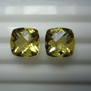 Top qualité 100% naturel en vrac citron Quartz coussin à facettes coupe véritable pierre précieuse de naissance pour la fabrication de bijoux à faible coût - Product Image 1