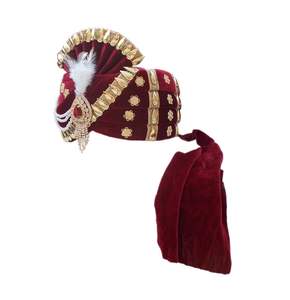 ผ้าโพกหัว/ผ้าโพกหัวเจ้าบ่าวทำจากกำมะหยี่สำหรับผู้ชาย-หลากสี - Product Image 2