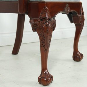 Chaise de salle à manger Chippendale en bois d'acajou de haute qualité avec rembourrage pour meubles de salle à manger - Product Image 5