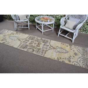 Turkish <b>Rug</b>, <b>Runner</b> 2.4x10 ft <b>Rug</b>, Brown Southwestern <b>Rug</b> - Product Image 4