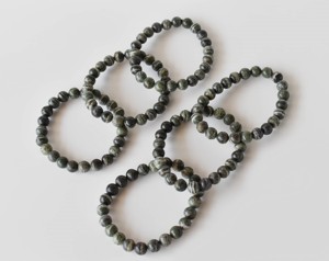 Wholesale 8mm Seraphinite Gray Color Natural Healing Round <b>Beaded</b> <b>Bracelet</b> for Meditation Jewelry - Product Image 3